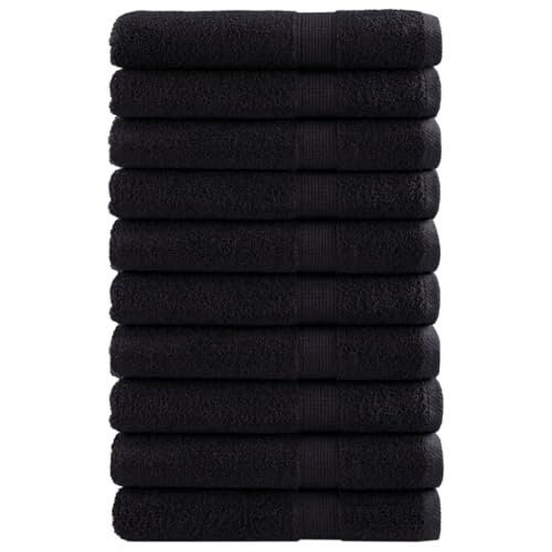 INLIFE Premium-Saunatücher SOLUND 10 STK. Schwarz 80x200 cm 600 g/m²,Heim & Garten,Haushaltswäsche,Handtücher,Schwarz,9.78 KG,137436 von INLIFE