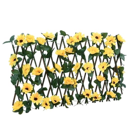 INLIFE Rankgitter mit Künstlichem Efeu 5 STK. Erweiterbar 180x20 cm,Heimwerkerbedarf,Hauseinzäunung,Zaunfelder,Gelb,1.96 KG,366597 von INLIFE