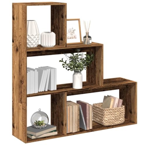 INLIFE Raumteiler-Bücherregal 3 Stufen Altholz-Optik 123x29x123 cm,Möbel,Regalsysteme,Bücherregale & Bücherschränke,Braun,22.7 KG,857992 INLIFE Raumteiler-Bücherregal 3 Stufen Altholz-Optik 123x29x123 cm,Möbel,Regalsysteme,Bücherregale & Bücherschränke,Braun,22.7 KG,857992 von INLIFE