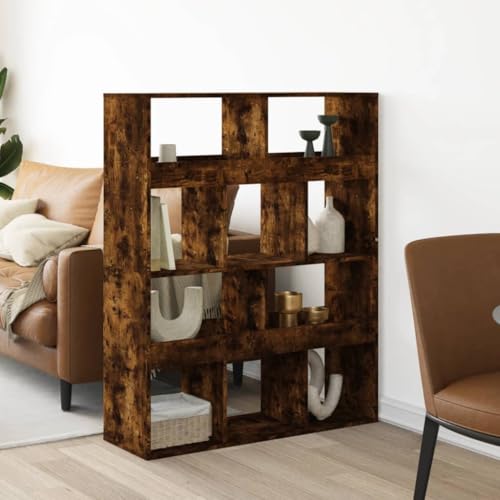 INLIFE Raumteiler Räuchereiche 100x33x125,5 cm Holzwerkstoff,Möbel,Regalsysteme,Bücherregale & Bücherschränke,Braun,38.6 KG,3309523 von INLIFE