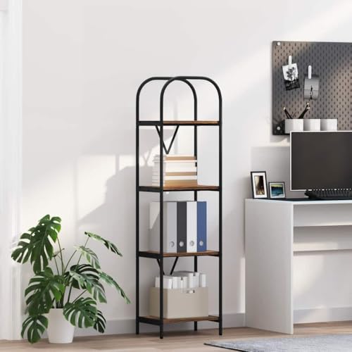 INLIFE Regal Räuchereiche 40 x 30 x 146 cm Holzwerkstoff,Möbel,Regalsysteme,Bücherregale & Bücherschränke,Braun,9.72 KG,879877 von INLIFE