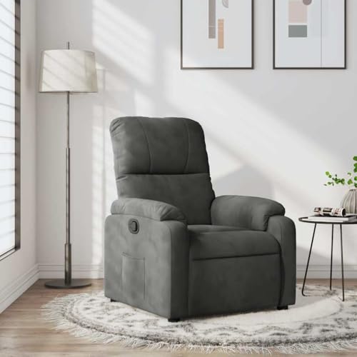 INLIFE Relaxsessel Dunkelgrau Mikrofasergewebe,Möbel,Stühle,Sessel,Grau,20.9 KG,373451 von INLIFE