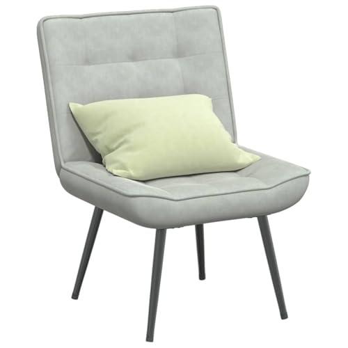 INLIFE Relaxsessel Hellgrau 64x74x84 cm Samt,Möbel,Stühle,Grau,10.5 KG,4012317 von INLIFE