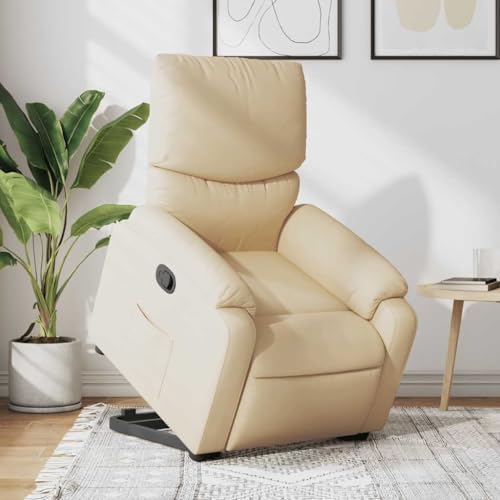 INLIFE Relaxsessel mit Aufstehhilfe Creme Stoff,Möbel,Stühle,Sessel,Creme,26.85 KG,3204833 von INLIFE