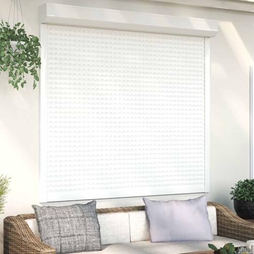 INLIFE Rollladen Aluminium 160x150 cm Weiß,Heimwerkerbedarf,Baumaterialien,Fensterläden,Weiß,12.16 KG,144975 von INLIFE