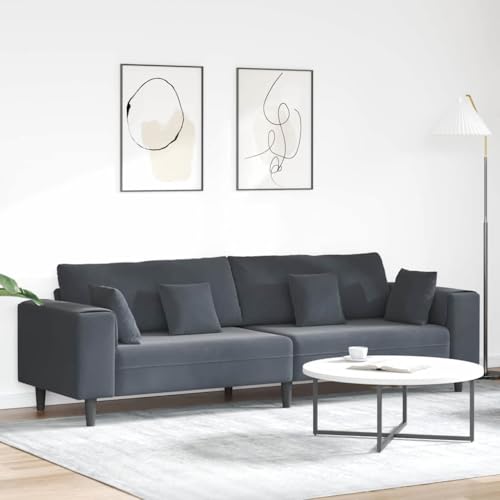 INLIFE Samt Sofa mit Kissen Dunkelgrau 208 cm Samt,Möbel,Sofas,Grau,40 KG,3335154 INLIFE Samt Sofa mit Kissen Dunkelgrau 208 cm Samt,Möbel,Sofas,Grau,40 KG,3335154 von INLIFE