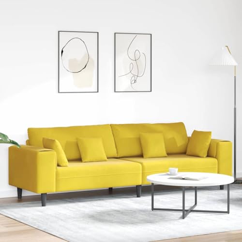 INLIFE Samt Sofa mit Kissen Gelb 210 cm Samt,Möbel,Sofas,Gelb,40 KG,3335159 INLIFE Samt Sofa mit Kissen Gelb 210 cm Samt,Möbel,Sofas,Gelb,40 KG,3335159 von INLIFE