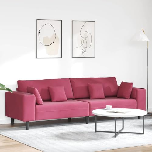 INLIFE Samt Sofa mit Kissen Weinrot 208 cm Samt,Möbel,Sofas,Rot,40 KG,3335157 INLIFE Samt Sofa mit Kissen Weinrot 208 cm Samt,Möbel,Sofas,Rot,40 KG,3335157 von INLIFE
