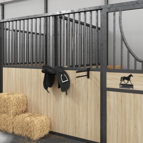 INLIFE Sattelhalter Zweiarmig Tragbar Schwarz Eisen,Sportartikel,Outdoor-Aktivitäten,Reitsport-Zubehör,Zubehör für Sattel & Zaumzeug,Sattelzubehör,Sattelhalter,Schwarz,1.32 KG,172433 von INLIFE