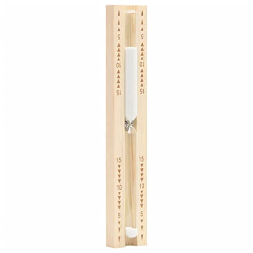 INLIFE Sauna-Sanduhr 15 Minuten Massivholz Kiefer,0.25kg,51688 von INLIFE