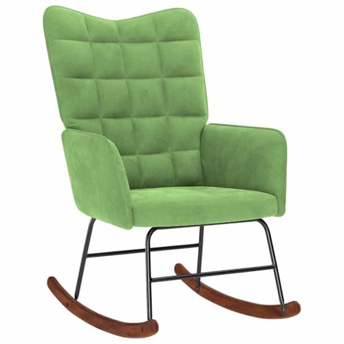 INLIFE Schaukelstuhl Hellgrün Samt,Möbel,Stühle,Schaukelstühle,Grün,9.8 KG,4016835 von INLIFE