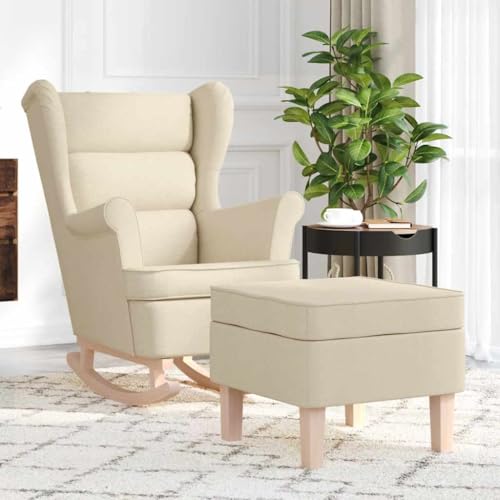 INLIFE Schaukelstuhl mit Fußhocker Creme Stoff,Möbel,Stühle,Sessel,Creme,31.2 KG,3308004 INLIFE Schaukelstuhl mit Fußhocker Creme Stoff,Möbel,Stühle,Sessel,Creme,31.2 KG,3308004 von INLIFE