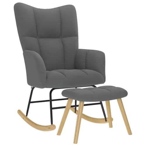 INLIFE Schaukelstuhl mit Fußhocker Dunkelgrau Stoff,Möbel,Stühle,Schaukelstühle,Grau,13 KG,4016801 INLIFE Schaukelstuhl mit Fußhocker Dunkelgrau Stoff,Möbel,Stühle,Schaukelstühle,Grau,13 KG,4016801 von INLIFE