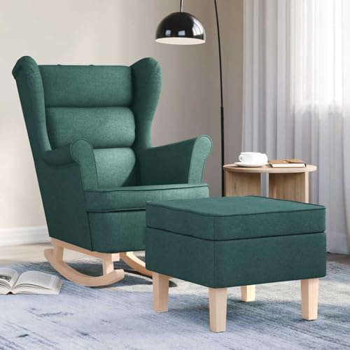 INLIFE Schaukelstuhl mit Fußhocker Dunkelgrün Stoff,Möbel,Stühle,Sessel,Grün,31.2 KG,3308002 INLIFE Schaukelstuhl mit Fußhocker Dunkelgrün Stoff,Möbel,Stühle,Sessel,Grün,31.2 KG,3308002 von INLIFE