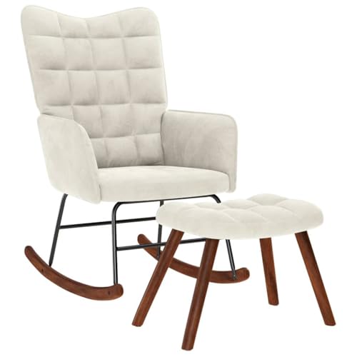INLIFE Schaukelstuhl mit Hocker Creme Samt,Möbel,Stühle,Schaukelstühle,Creme,12.6 KG,4016852 INLIFE Schaukelstuhl mit Hocker Creme Samt,Möbel,Stühle,Schaukelstühle,Creme,12.6 KG,4016852 von INLIFE