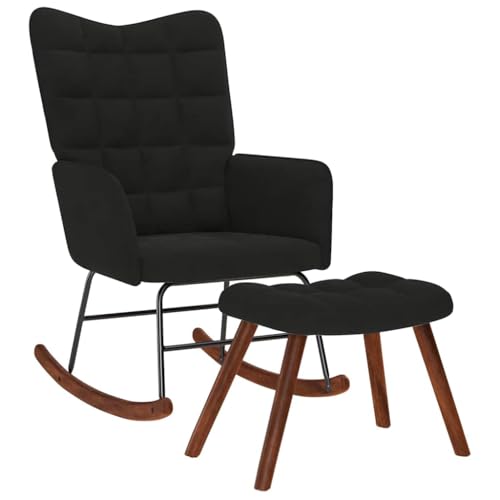 INLIFE Schaukelstuhl mit Hocker Schwarzer Samt,Möbel,Stühle,Schaukelstühle,Schwarz,12.6 KG,4016849 INLIFE Schaukelstuhl mit Hocker Schwarzer Samt,Möbel,Stühle,Schaukelstühle,Schwarz,12.6 KG,4016849 von INLIFE