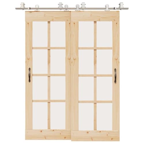 INLIFE Schiebetür-Beschlagsatz 183 cm Edelstahl Silbern,Heimwerkerbedarf,Baumaterialien,Türbeschläge & -klingeln,10.92 KG,3295763 von INLIFE