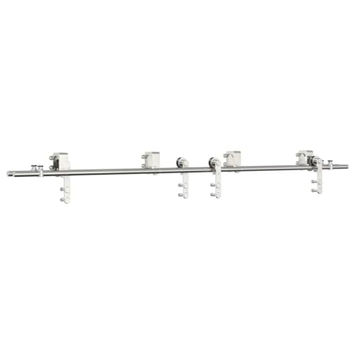 INLIFE Schiebetür-Beschlagsatz 200 cm Edelstahl Silbern,Heimwerkerbedarf,Baumaterialien,Türbeschläge & -klingeln,13.56 KG,3295766 von INLIFE