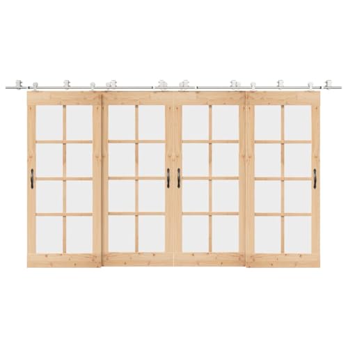 INLIFE Schiebetür-Beschlagsatz 400 cm Edelstahl Silbern,Heimwerkerbedarf,Baumaterialien,Türbeschläge & -klingeln,23 KG,3295772 von INLIFE
