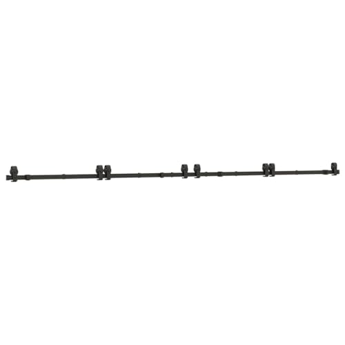 INLIFE Schiebetürbeschlag-Set 366 cm Stahl Schwarz,Heimwerkerbedarf,Baumaterialien,Türbeschläge & -klingeln,15.7 KG,3295801 von INLIFE