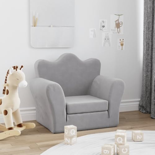 INLIFE Schlafsofa für Kinder Hellgrau Weich Plüsch,Möbel,Baby- & Kleinkindmöbel,Grau,1.7 KG,357053 INLIFE Schlafsofa für Kinder Hellgrau Weich Plüsch,Möbel,Baby- & Kleinkindmöbel,Grau,1.7 KG,357053 von INLIFE