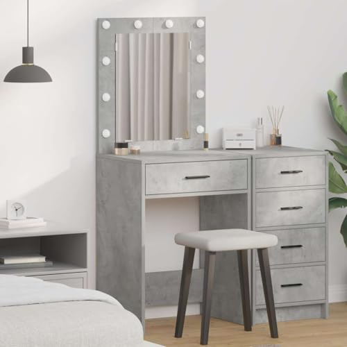 INLIFE Schminktisch Betongrau 50 x 41 x 135 cm Holzwerkstoff,Möbel,Schränke,Spiegel- & Waschbeckenunterschränke,Schminktische,Grau,19.6 KG,865040 INLIFE Schminktisch Betongrau 50 x 41 x 135 cm Holzwerkstoff,Möbel,Schränke,Spiegel- & Waschbeckenunterschränke,Schminktische,Grau,19.6 KG,865040 von INLIFE