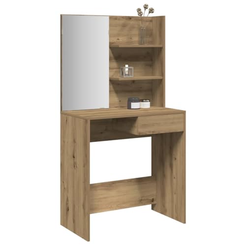 INLIFE Schminktisch mit Spiegel Artisan-Eiche 74,5x40x141 cm,Möbel,Tische,Braun,28 KG,857008 INLIFE Schminktisch mit Spiegel Artisan-Eiche 74,5x40x141 cm,Möbel,Tische,Braun,28 KG,857008 von INLIFE