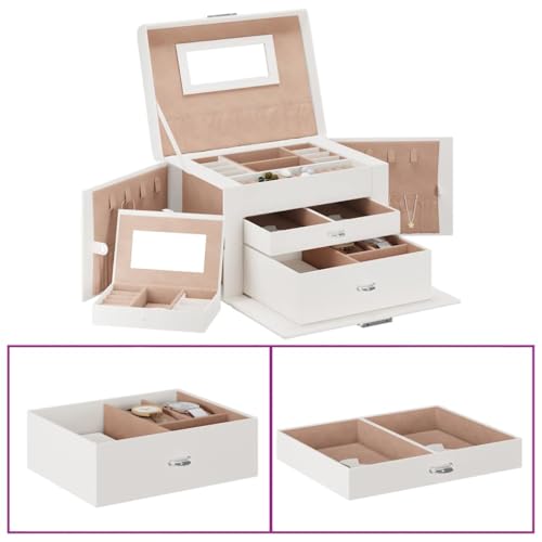 INLIFE Schmuckkästchen 3-Schichten mit Spiegel Abschließbar Weiß,Gesundheit & Schönheit,Schmuckreinigung & -Pflege,Schmuckständer & -kästen,Weiß,2.28 KG,4103558 INLIFE Schmuckkästchen 3-Schichten mit Spiegel Abschließbar Weiß,Gesundheit & Schönheit,Schmuckreinigung & -Pflege,Schmuckständer & -kästen,Weiß,2.28 KG,4103558 von INLIFE