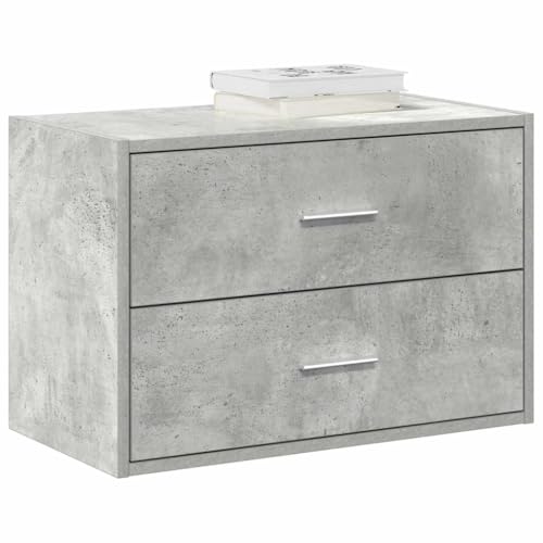 INLIFE Schrank mit 2 Schubladen Betongrau 60x31x40 cm Holzwerkstoff,Möbel,Schränke,Kommoden,Grau,12.4 KG,858827 von INLIFE