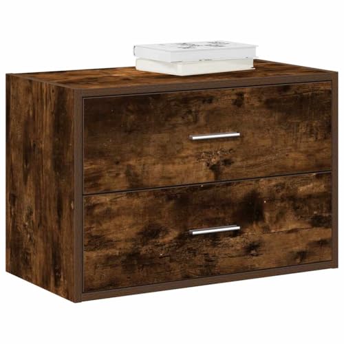 INLIFE Schrank mit 2 Schubladen Räuchereiche 60x31x40 cm Holzwerkstoff,Möbel,Schränke,Kommoden,Braun,12.45 KG,858829 von INLIFE