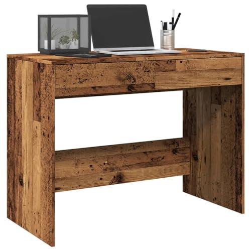 INLIFE Schreibtisch Altholz-Optik 101x50x76,5 cm Holzwerkstoff,Möbel,Büromöbel,Schreibtische,Braun,25.85 KG,856764 von INLIFE