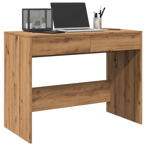 INLIFE Schreibtisch Artisan-Eiche 101x50x76,5 cm Holzwerkstoff,Möbel,Büromöbel,Schreibtische,Braun,25.85 KG,856765 von INLIFE