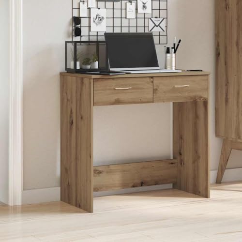 INLIFE Schreibtisch Artisan-Eiche 80x40x75 cm Holzwerkstoff,Möbel,Büromöbel,Schreibtische,Braun,18.55 KG,855993 von INLIFE