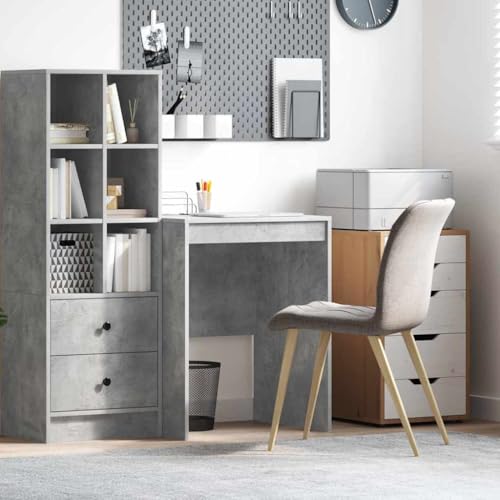 INLIFE Schreibtisch Betongrau 60 x 50 x 76 cm Holzwerkstoff,Möbel,Büromöbel,Schreibtische,Grau,15.4 KG,869413 von INLIFE