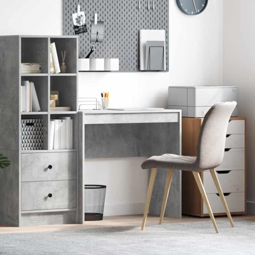 INLIFE Schreibtisch Betongrau 80 x 40 x 76 cm Holzwerkstoff,Möbel,Büromöbel,Schreibtische,Grau,13.9 KG,869389 von INLIFE