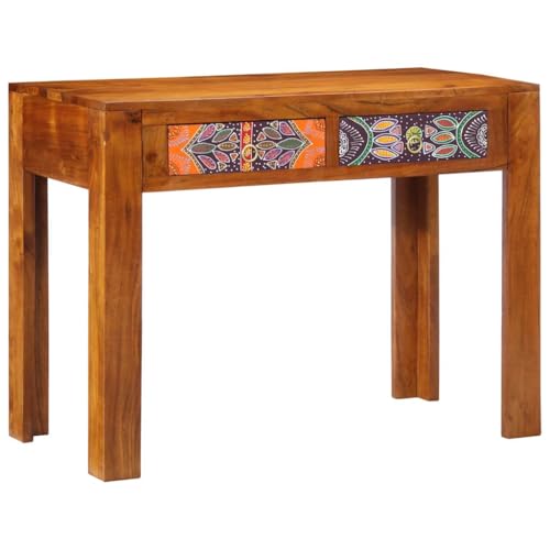 INLIFE Schreibtisch Braun 100 x 50 x 75 cm Massivholz Akazie,Möbel,Büromöbel,Schreibtische,Braun,30.9 KG,4016509 von INLIFE