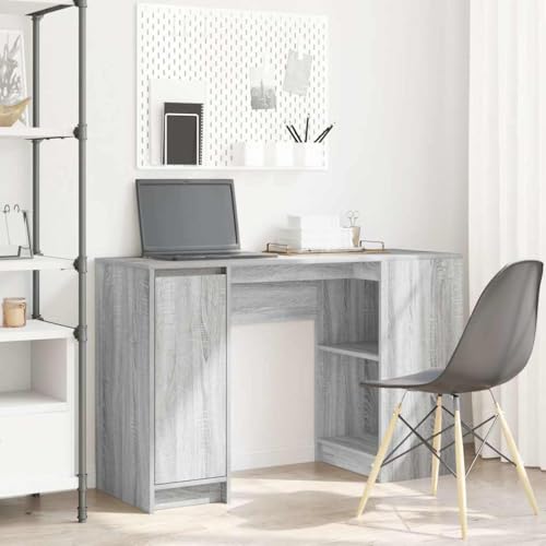 INLIFE Schreibtisch Grau Sonoma 120x42x76 cm Holzwerkstoff,Möbel,Büromöbel,Schreibtische,Grau,27.85 KG,861819 von INLIFE