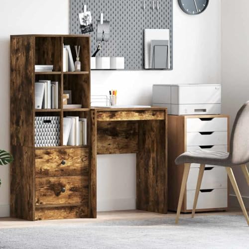 INLIFE Schreibtisch Räuchereiche 60 x 40 x 76 cm Holzwerkstoff,Möbel,Büromöbel,Schreibtische,Braun,11.92 KG,869374 von INLIFE