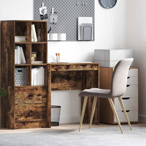 INLIFE Schreibtisch Räuchereiche 70 x 40 x 76 cm Holzwerkstoff,Möbel,Büromöbel,Schreibtische,Braun,13.15 KG,869382 von INLIFE
