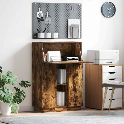 INLIFE Schreibtisch Räuchereiche 71,5 x 31,5 x 106,5 cm Holzwerkstoff,Möbel,Büromöbel,Schreibtische,Braun,28.1 KG,869486 von INLIFE
