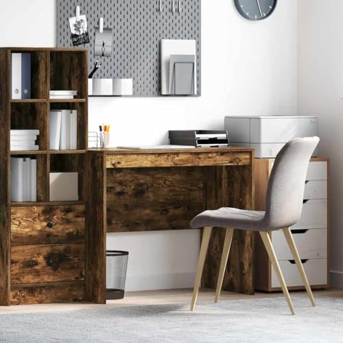 INLIFE Schreibtisch Räuchereiche 90 x 50 x 76 cm Holzwerkstoff,Möbel,Büromöbel,Schreibtische,Braun,18.4 KG,869438 von INLIFE