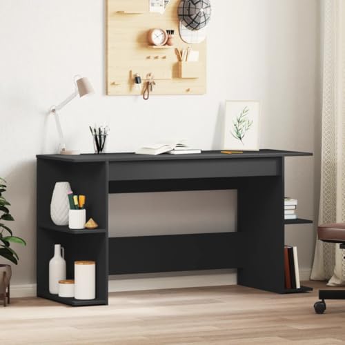 INLIFE Schreibtisch Schwarz 140x50x75 cm Holzwerkstoff,Möbel,Büromöbel,Schreibtische,Schwarz,30 KG,840549 von INLIFE