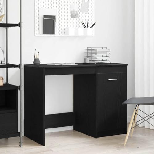 INLIFE Schreibtisch Schwarze Eiche 100 x 50 x 76 cm Holzwerkstoff,Möbel,Büromöbel,Schreibtische,Schwarze Eiche,26.6 KG,862482 von INLIFE