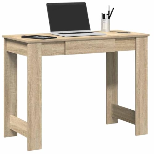 INLIFE Schreibtisch Sonoma-Eiche 100x45x75 cm Holzwerkstoff,Möbel,Büromöbel,Schreibtische,Braun,15.45 KG,860429 von INLIFE