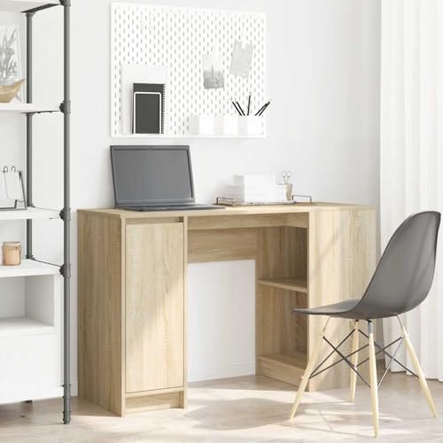 INLIFE Schreibtisch Sonoma-Eiche 120x42x76 cm Holzwerkstoff,Möbel,Büromöbel,Schreibtische,Braun,27.85 KG,861816 von INLIFE