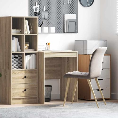INLIFE Schreibtisch Sonoma Eiche 60 x 50 x 76 cm Holzwerkstoff,Möbel,Büromöbel,Schreibtische,Braun,15.4 KG,869412 von INLIFE
