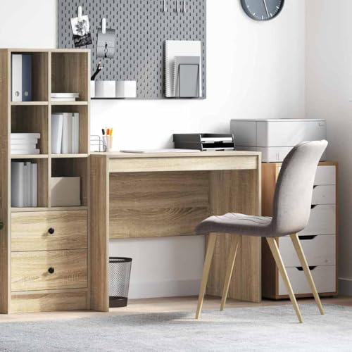 INLIFE Schreibtisch Sonoma Eiche 90 x 50 x 76 cm Holzwerkstoff,Möbel,Büromöbel,Schreibtische,Braun,18.4 KG,869436 von INLIFE