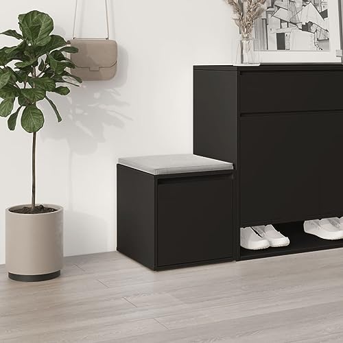 INLIFE Schubladenbox Schwarz 40,5x40x40 cm Holzwerkstoff,Möbel,Schränke,Kommoden,Schwarz,12.6 KG,808775 von INLIFE