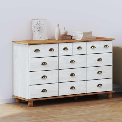 INLIFE Schubladenkommode mit Schubladen ASKIM Weiß 79 x 40 x 133.5 cm,Möbel,Schränke,Kommoden,Weiß,37.2 KG,4105429 von INLIFE