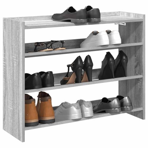 INLIFE Schuhregal Grau Sonoma 80x25x62 cm Holzwerkstoff,Heim & Garten,Haushaltsbedarf,Aufbewahrung & Ordnungssysteme,Kleideraufbewahrung,Schuhregale & -schränke,Grau,14.6 KG,859919 von INLIFE